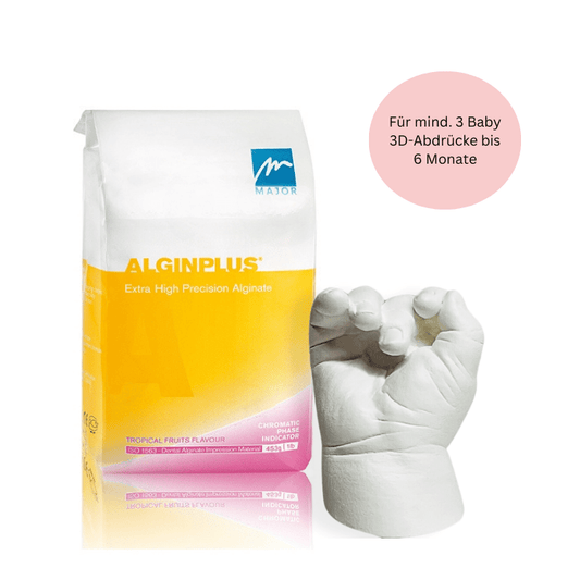 Abformmasse aus Alginat für Baby Hand- und Fußabdrücke, kombiniert mit Keramikgips für langlebige und detailreiche Ergebnisse, ab Geburt anwendbar
 - Atelier Body - pArts