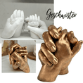 Bild in Galerie-Betrachter laden, 3D Geschwister Handabdruck - Veredelung & Lackierung - Atelier Body-pArts
