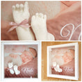 Bild in Galerie-Betrachter laden, Rahmen für Baby 3D - Abdrücke mit Babyfoto + Gravur - Atelier Body - pArts