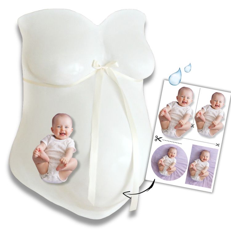 Babyfoto Motivfolie zum Aufkleben auf den Gipsabdruck - Atelier Body-pArts