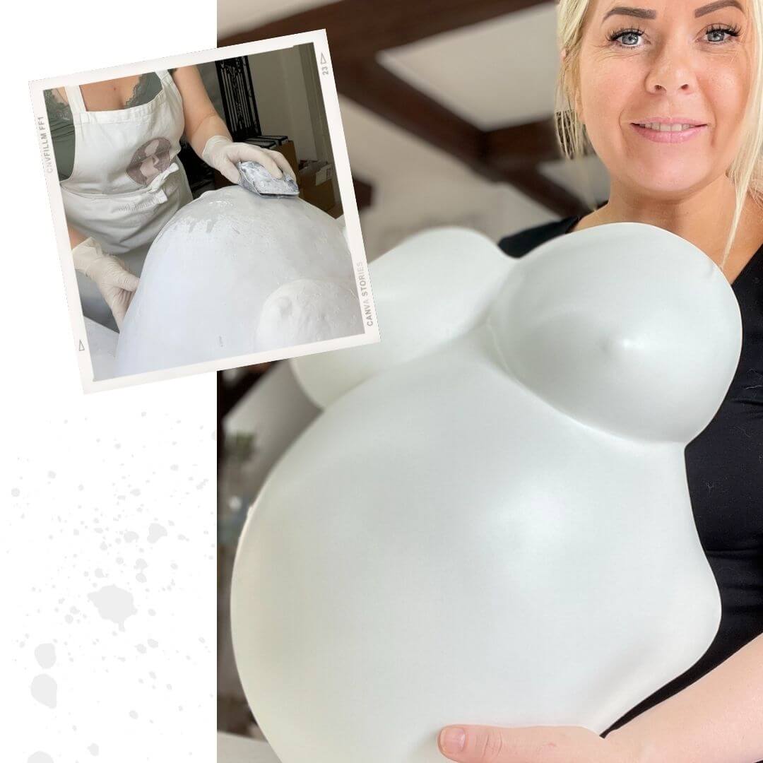 Veredelungs - und Reparaturset für den Gipsabdruck Babybauch, 2 Größen - Atelier Body - pArts