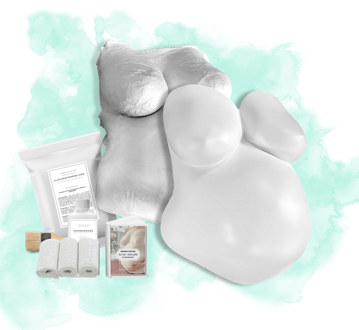 Veredelungs - und Reparaturset für den Gipsabdruck Babybauch, 2 Größen - Atelier Body - pArts