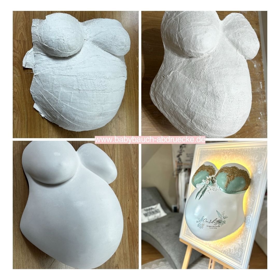 Veredelungs - und Reparaturset für den Gipsabdruck Babybauch, 2 Größen - Atelier Body - pArts