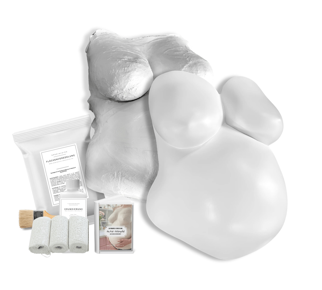 Veredelungs - und Reparaturset für den Gipsabdruck Babybauch, 2 Größen - Atelier Body - pArts