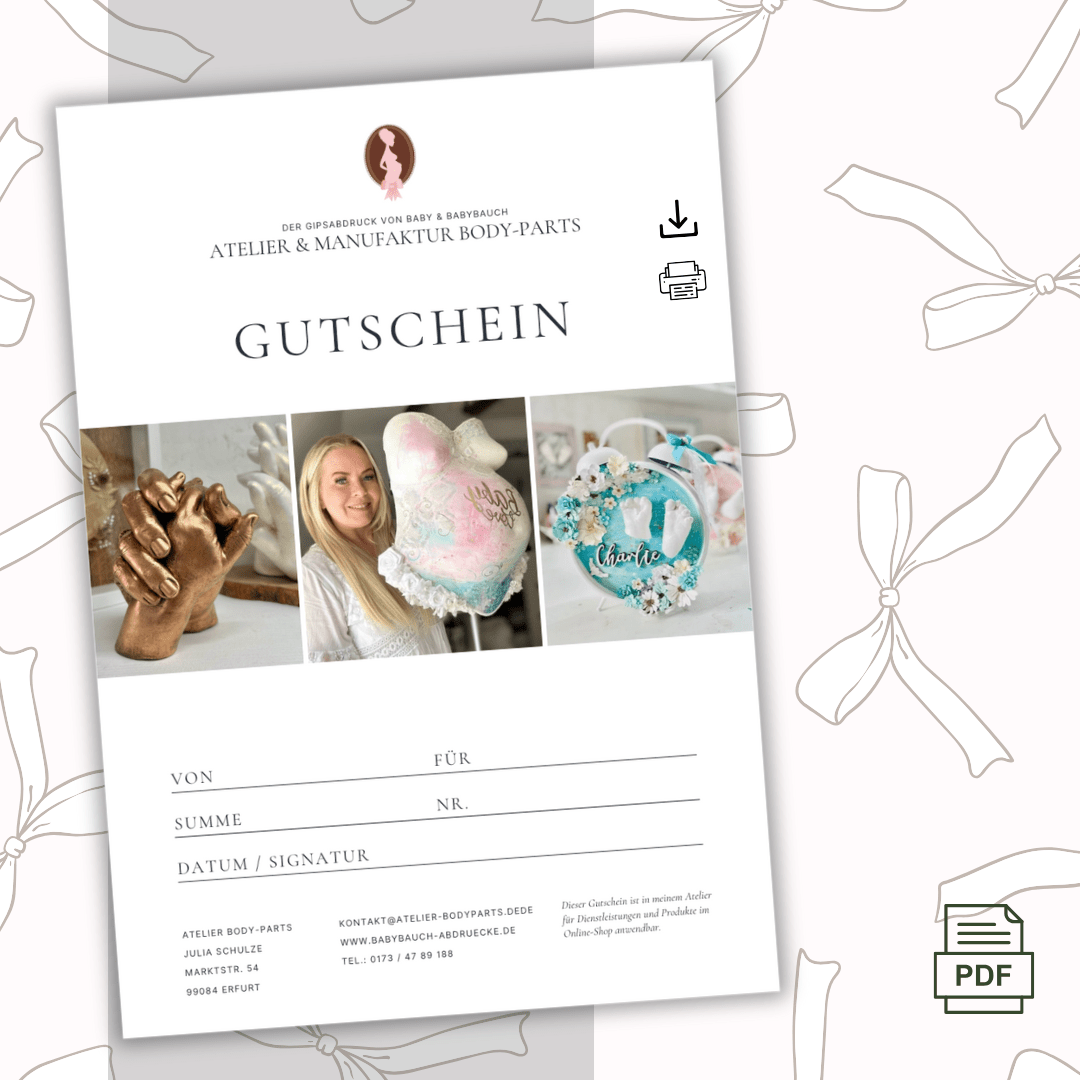 Geschenkgutschein – als PDF sofort online zum Ausdrucken - Atelier Body - pArts