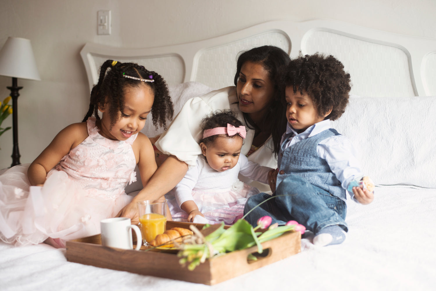 Mutter mit 3 Kinder, Familie