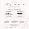Bild in Galerie-Betrachter laden, Das Bild zeigt die Zahlungsmöglichkeiten im Atelier & Manufaktur Body-pArts für professionelle Babybauch Gipsabdrücke und individuelle Veredelungen. Kunden können größere und zeitintensive Kunstwerke wie Babybauchabdrücke, Belly Bowls oder personalisierte Designs sicher und flexibel über Kauf auf Rechnung, Klarna oder eine 0 %-Finanzierung mit PayPal bezahlen. Die flexiblen Zahlungsarten ermöglichen eine entspannte Finanzierung hochwertiger Erinnerungsstücke rund um Schwangerschaft und Geburt.