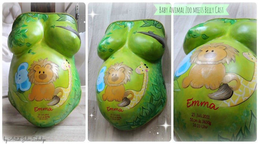 Der erste fertig gestaltete Gipsabdruck in der Erfurter Gipsbauch - Manufaktur - Atelier Body-pArts