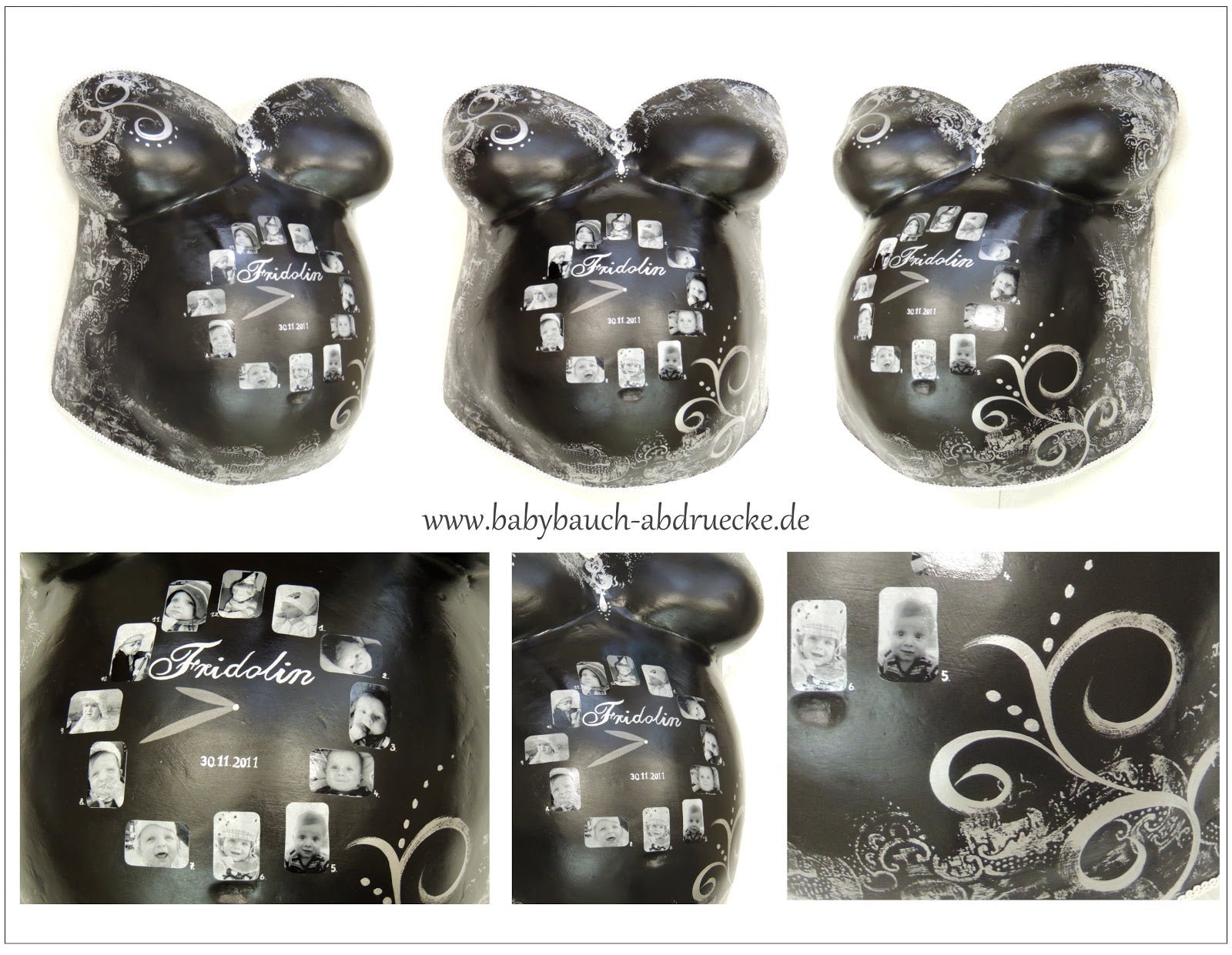 Babybauch Gipsabdruck als Geschenk für Schwangere zu Weihnachten - Atelier Body-pArts