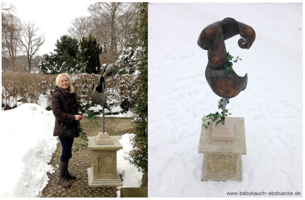 Fotoshooting mit unserer schwangeren Bronzebueste im Schlosspark Babelsberg - Atelier Body-pArts