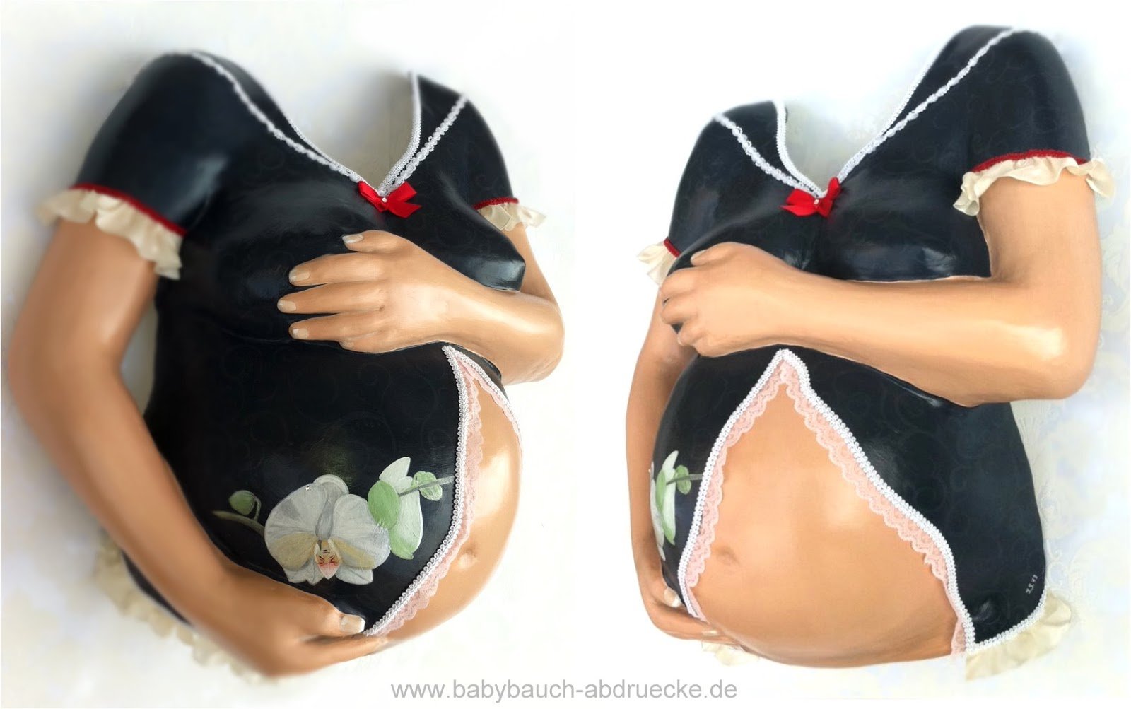 Winterliches Babybauchshooting meets Gipsabdruck! - Atelier Body-pArts