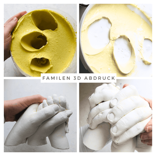 3D Eltern & Baby Handabdruck - Veredelung & Lackierung - Atelier Body-pArts