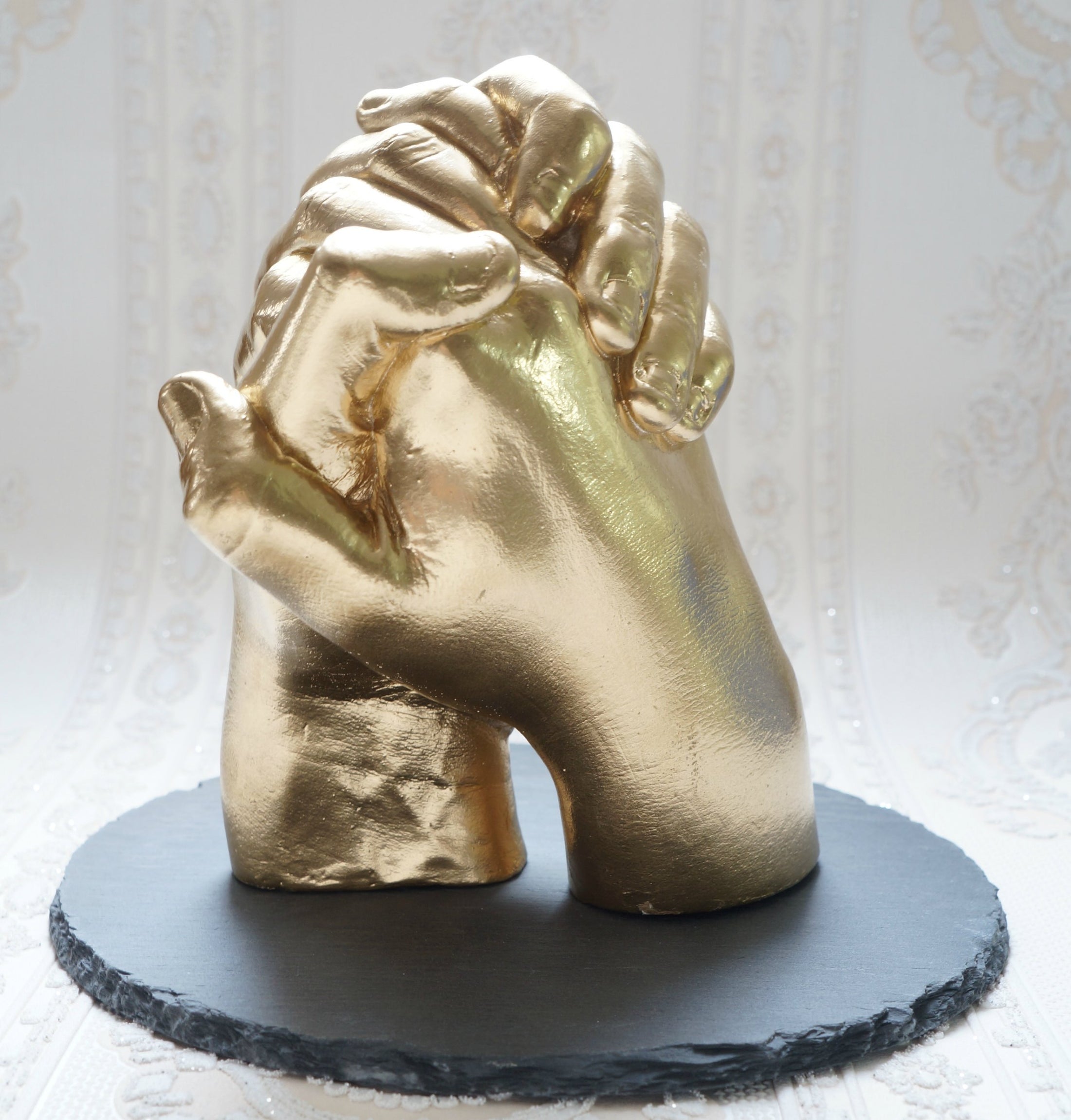 3D Händeabdruck für 2 Personen – detailgenauer Gipsabdruck, Hand in Hand - Atelier Body - pArts