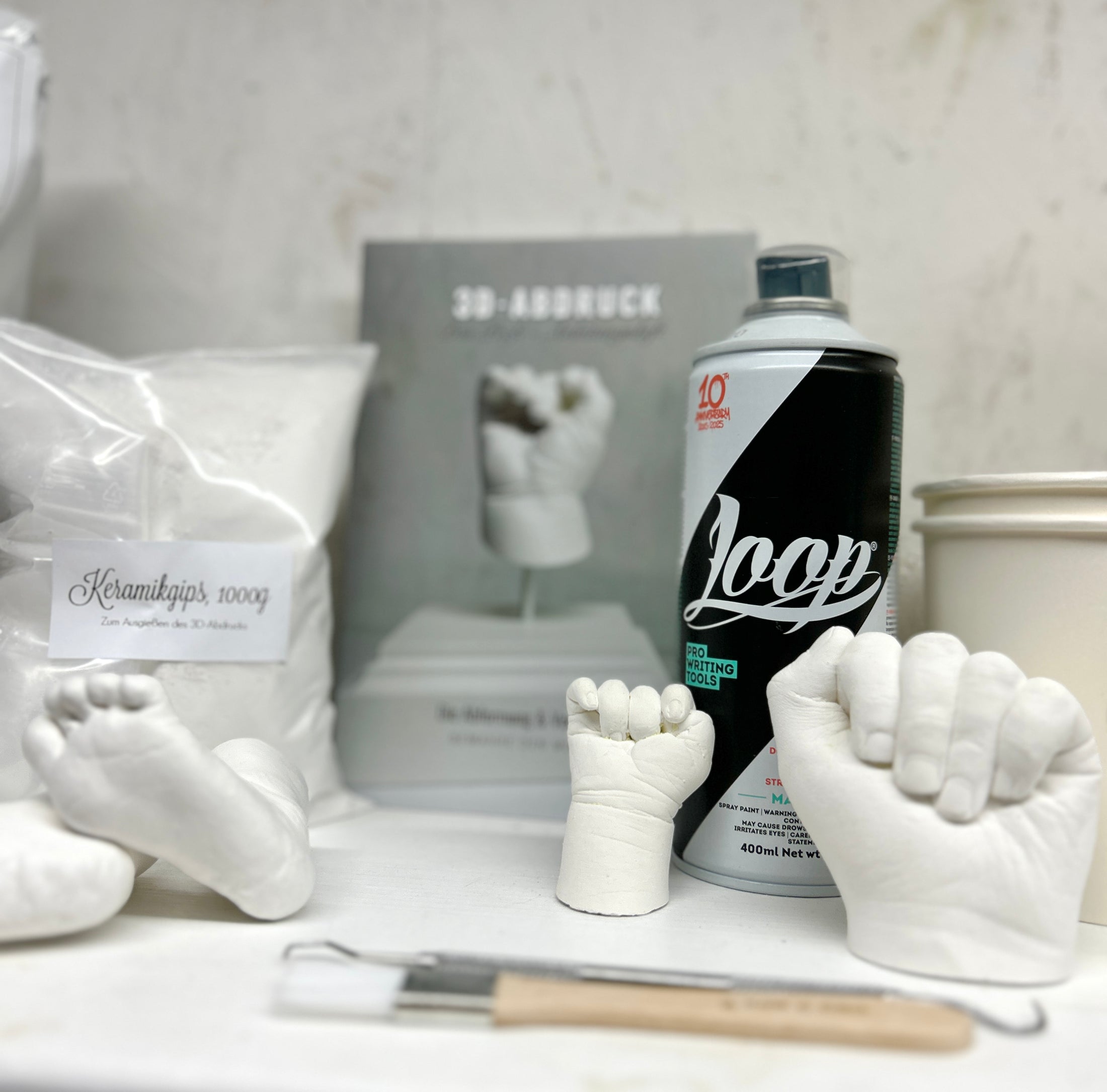 3D - Abdruck - & Veredelungsset für Babys – Hand - und Fußabdrücke selbst abformen & veredeln - Atelier Body - pArts