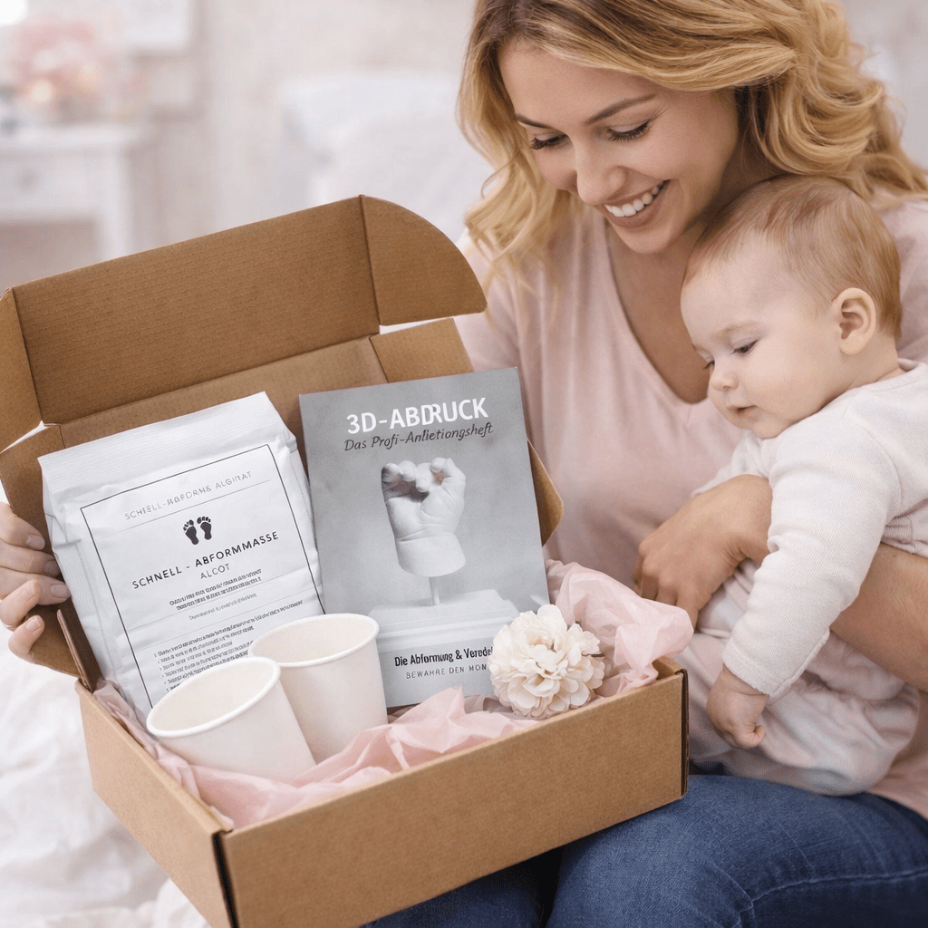 Baby 3D Hand - & Fußabdruck ab Geburt – Alginat & Keramikgips einzeln oder als Set - Atelier Body - pArts