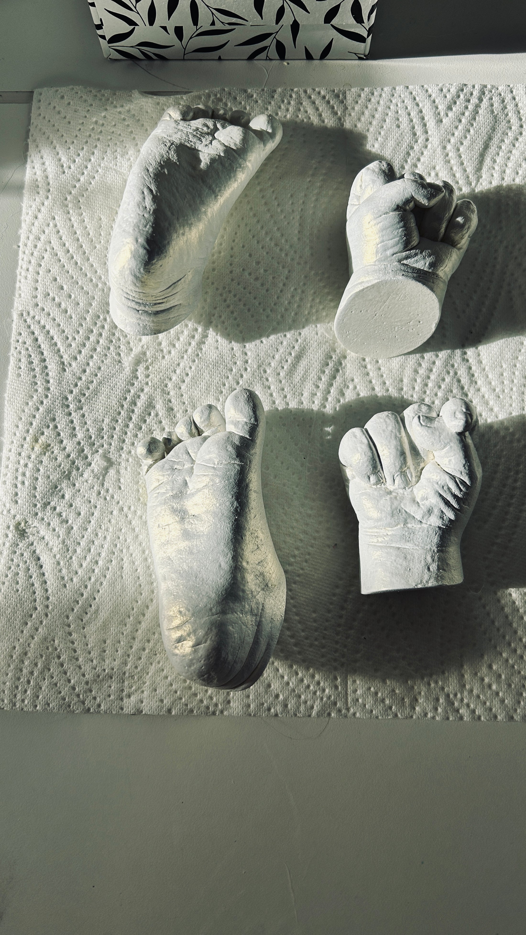 Baby 3D Hand - oder Fußabdruck, Veredelung & Lackierung bis 6 Monate - Atelier Body - pArts