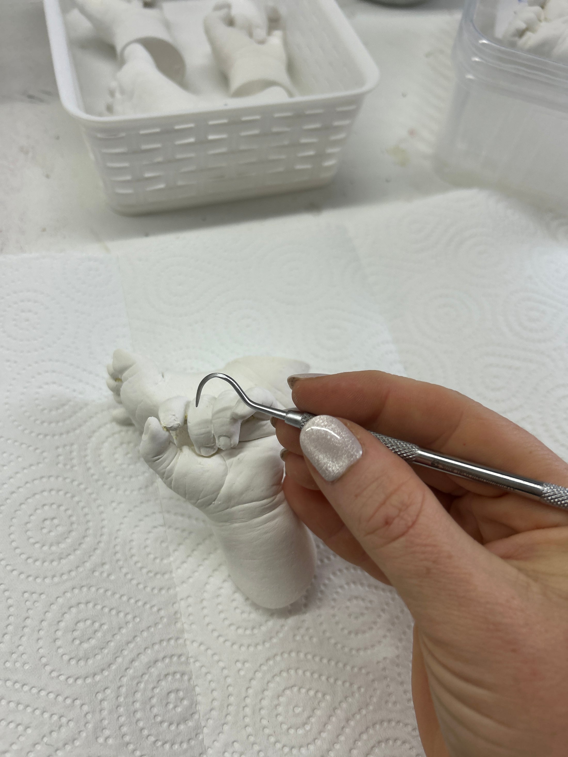 Baby 3D Hand - oder Fußabdruck, Veredelung & Lackierung bis 6 Monate - Atelier Body - pArts