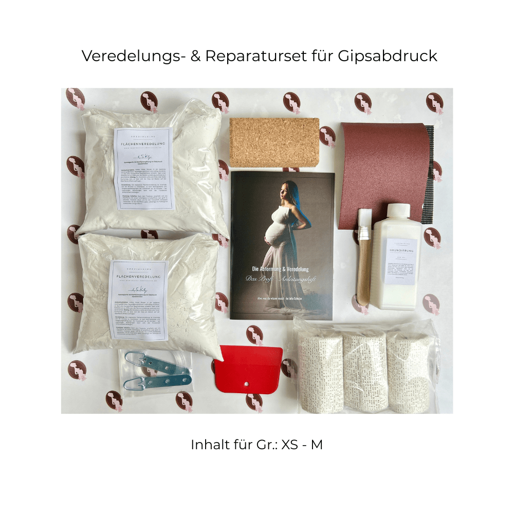 Veredelungs - und Reparaturset für den Gipsabdruck Babybauch, 2 Größen - Atelier Body - pArts
