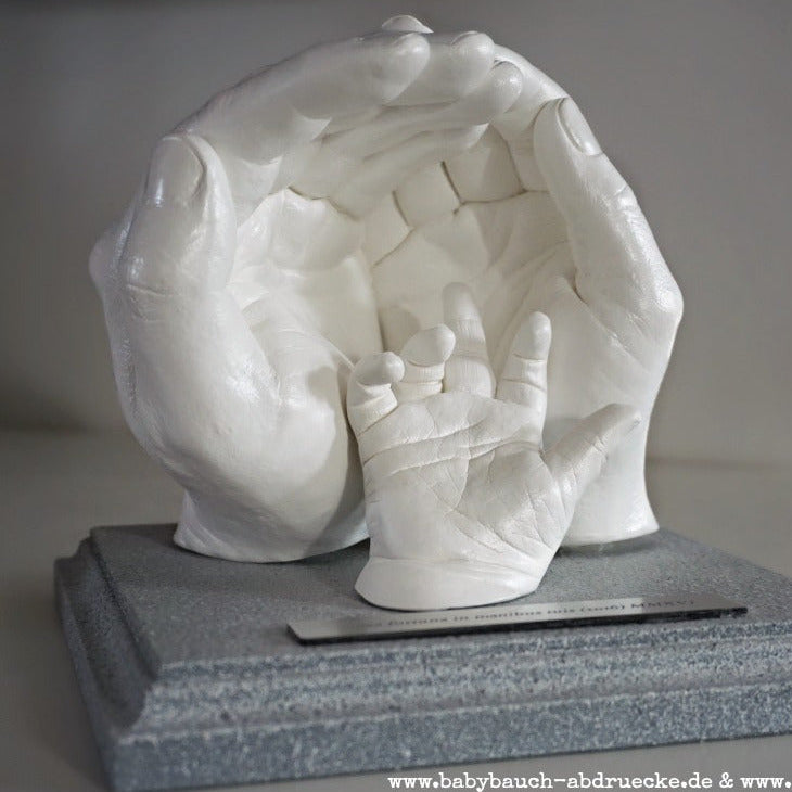 3D Hand- oder Fußabdruck, Veredelung & Lackierung,  1 - 10 Jahre - Atelier Body-pArts