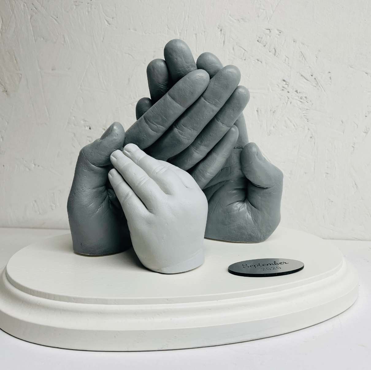 3D Händeabdruck für 2 Personen – detailgenauer Gipsabdruck, Hand in Hand - Atelier Body - pArts