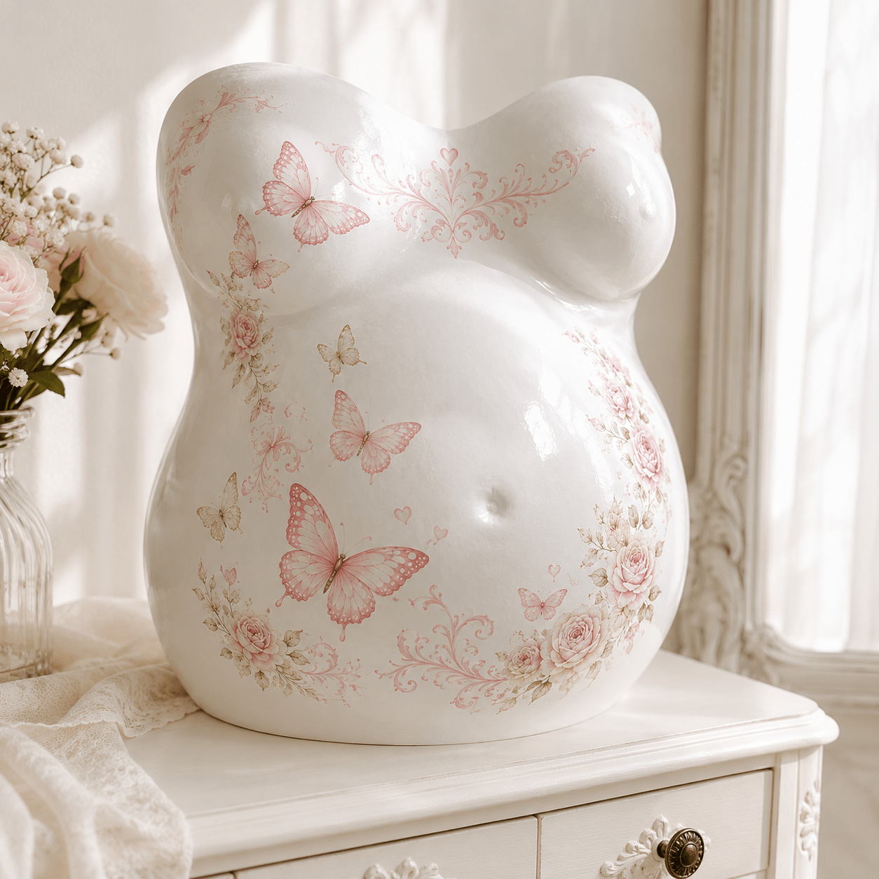 Motivfolie: Roses & Butterflies, div. Farben - DIY Gipsabdruck Design - Atelier Body - pArts
