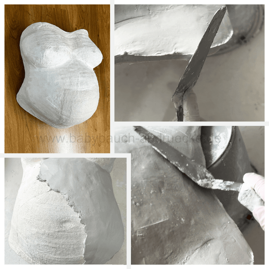 Profi - Anleitung Gipsabdruck vom Babybauch, Abformung & Veredelung, zum Ausdrucken - Atelier Body - pArts