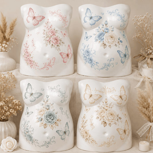 Motivfolie: Roses & Butterflies, div. Farben - DIY Gipsabdruck Design - Atelier Body - pArts