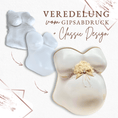 Bild in Galerie-Betrachter laden, Hochwertig veredelter Babybauch-Gipsabdruck im Classic Design, lackiert und professionell gestaltet im Atelier Julia Schulze - Atelier Body - pArts
