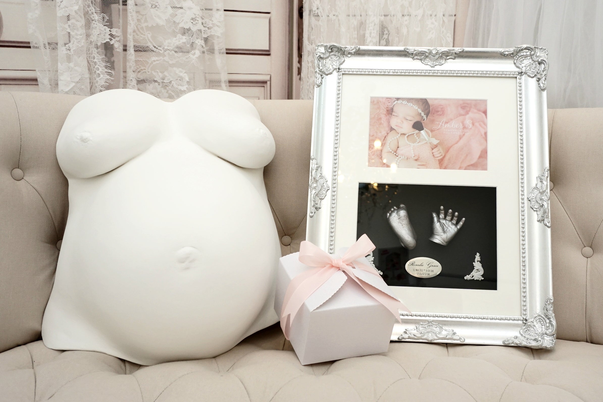 Babybauch Gipsabdruck professionell abgeformt und veredelt Julia Schulze Thüringen