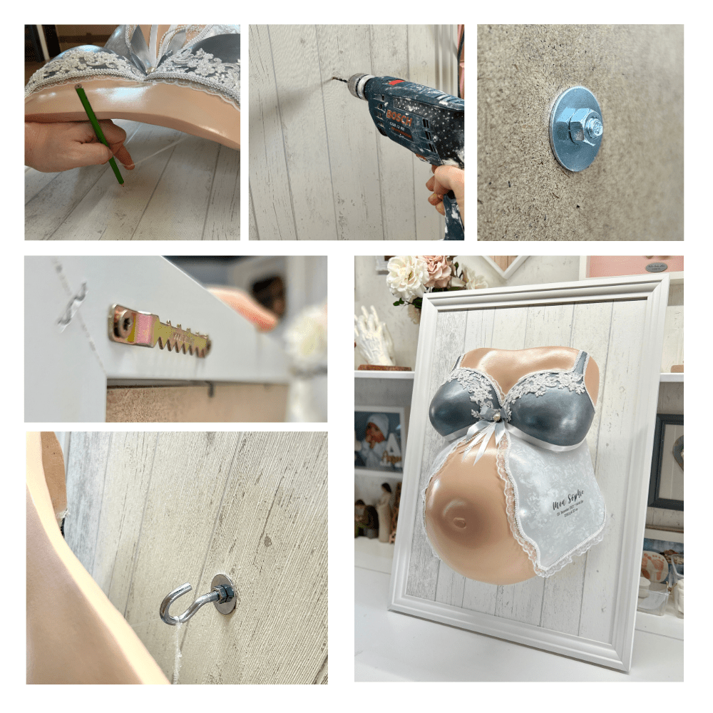 Bilderrahmen für deinen Gipsabdruck – mit individueller Tapetenauswahl + Beleuchtung - Atelier Body - pArts
