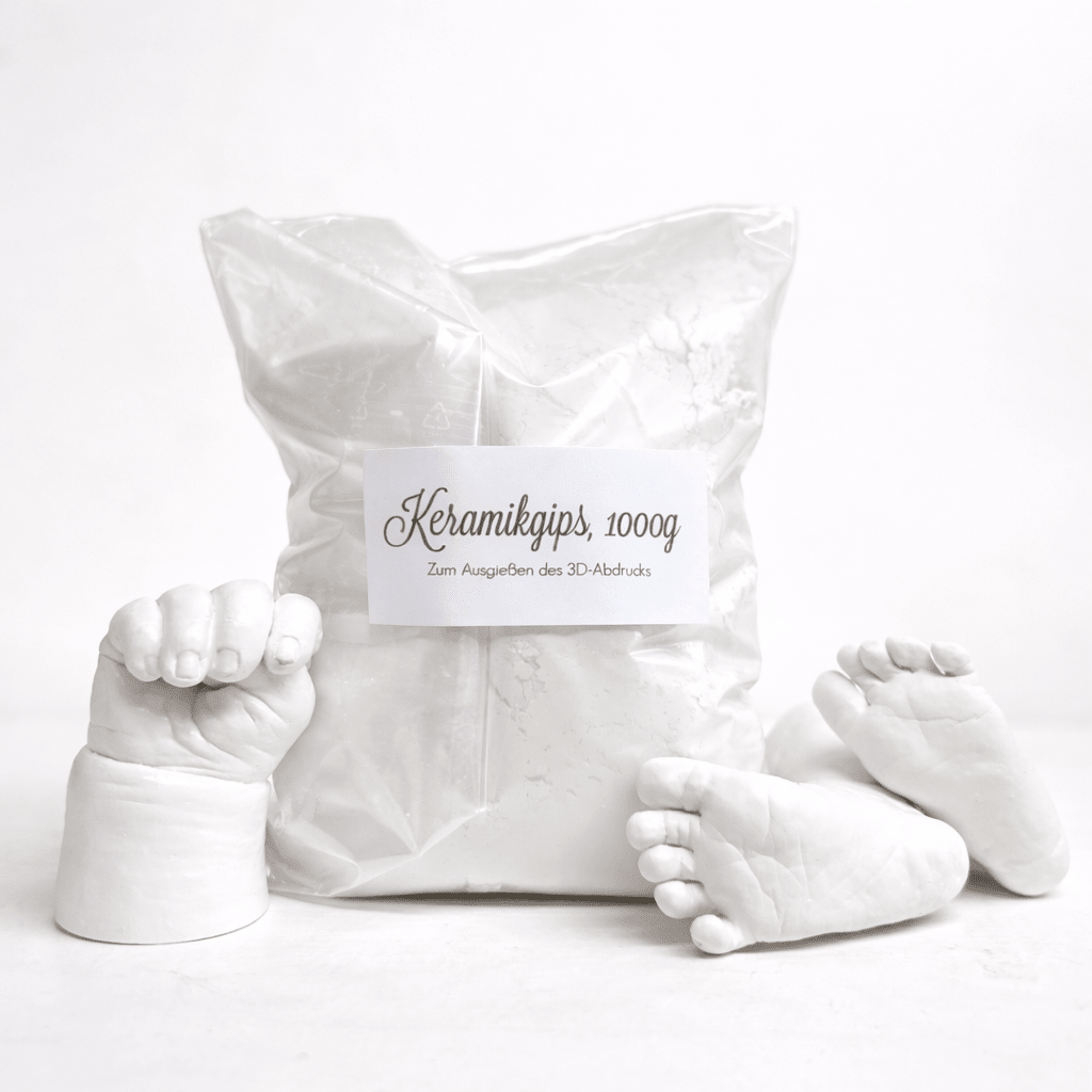 Baby 3D Hand - & Fußabdruck ab Geburt – Alginat & Keramikgips einzeln oder als Set - Atelier Body - pArts