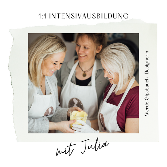 IntensivAusbildung mit Julia Schulze, 4 Tage - 1:1 im Erfurter Atelier I Werde GipsAbdruck Designerin!