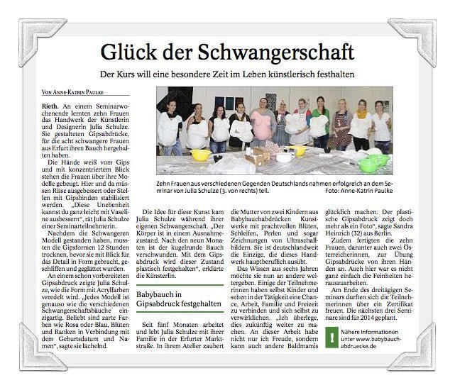 ONLINE IntensivAusbildung mit Julia Schulze I Werde GipsAbdruck-Designerin! - Atelier Body-pArts